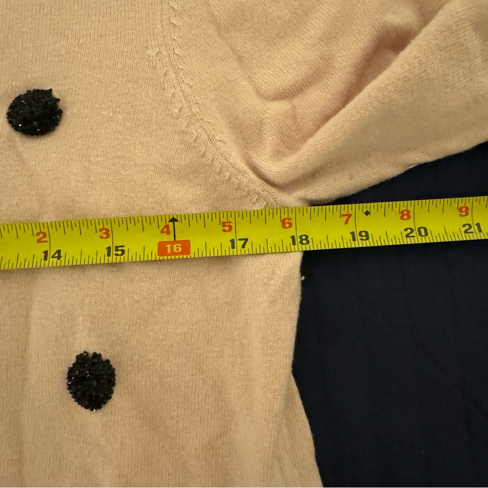 Elle Pink & Black Sparkly Polka Dot Sweater Size Large - Picture 7 of 8